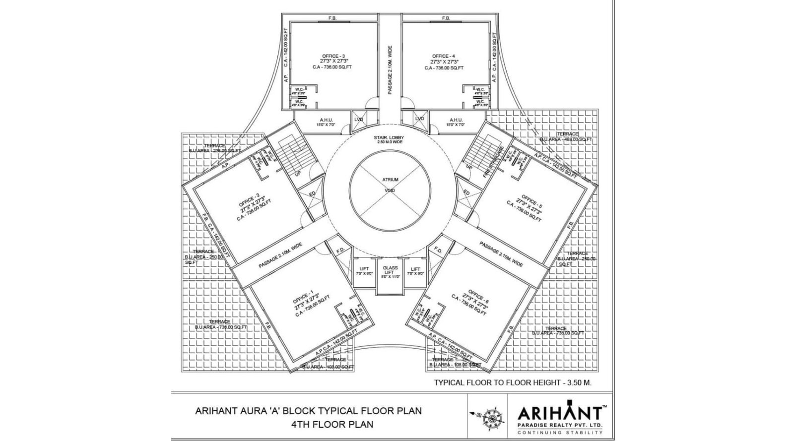 Arihant-Aura-Floor-Plan-Tower-A-4th